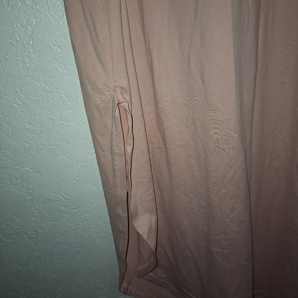 Entro Pink V Neck Short Sleeve Maxi Dress W/Pockets Size Small - Picture 5 of 13